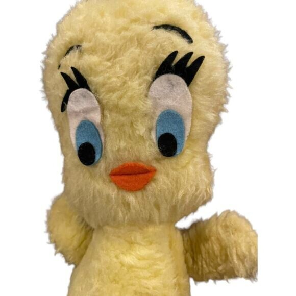 Vintage 1971 Warner Brothers Tweety bird chipped foam plush stuffed animal 13" - Picture 2 of 4